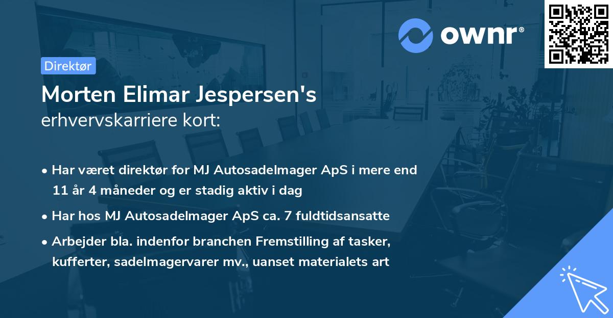Morten Elimar Jespersen's erhvervskarriere kort