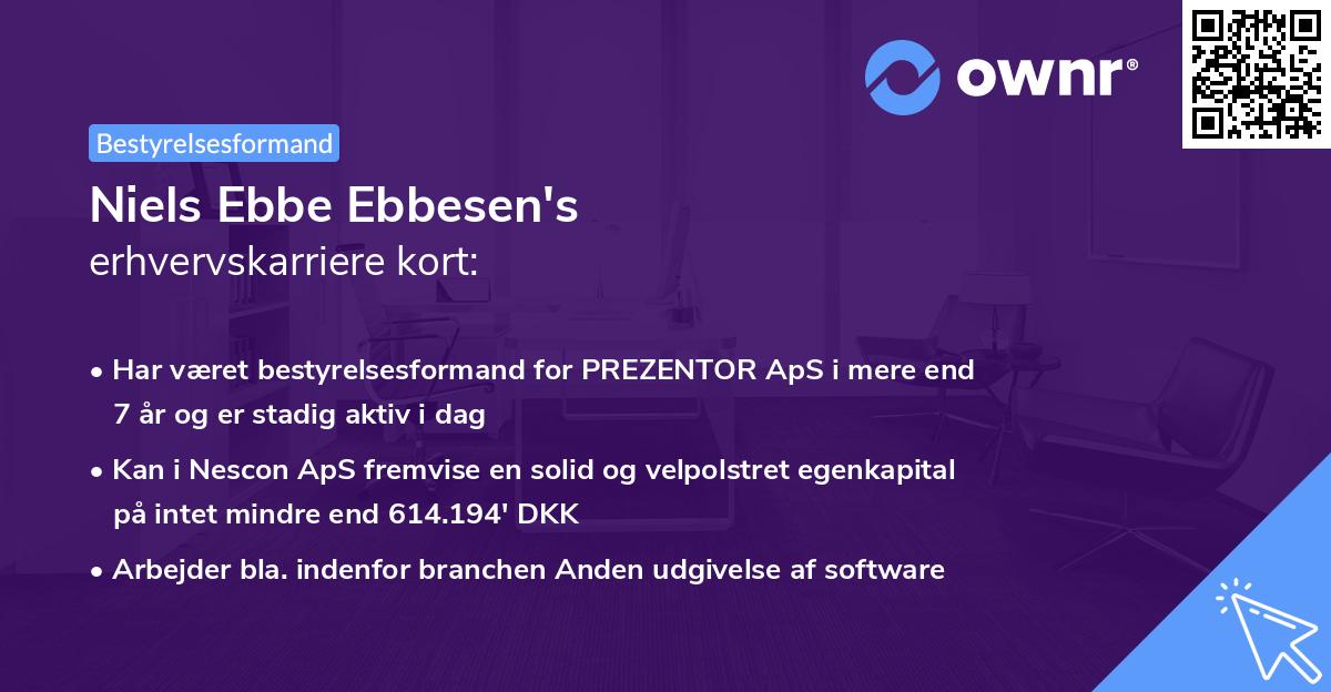 Niels Ebbe Ebbesen's erhvervskarriere kort