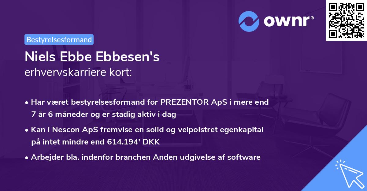 Niels Ebbe Ebbesen's erhvervskarriere kort