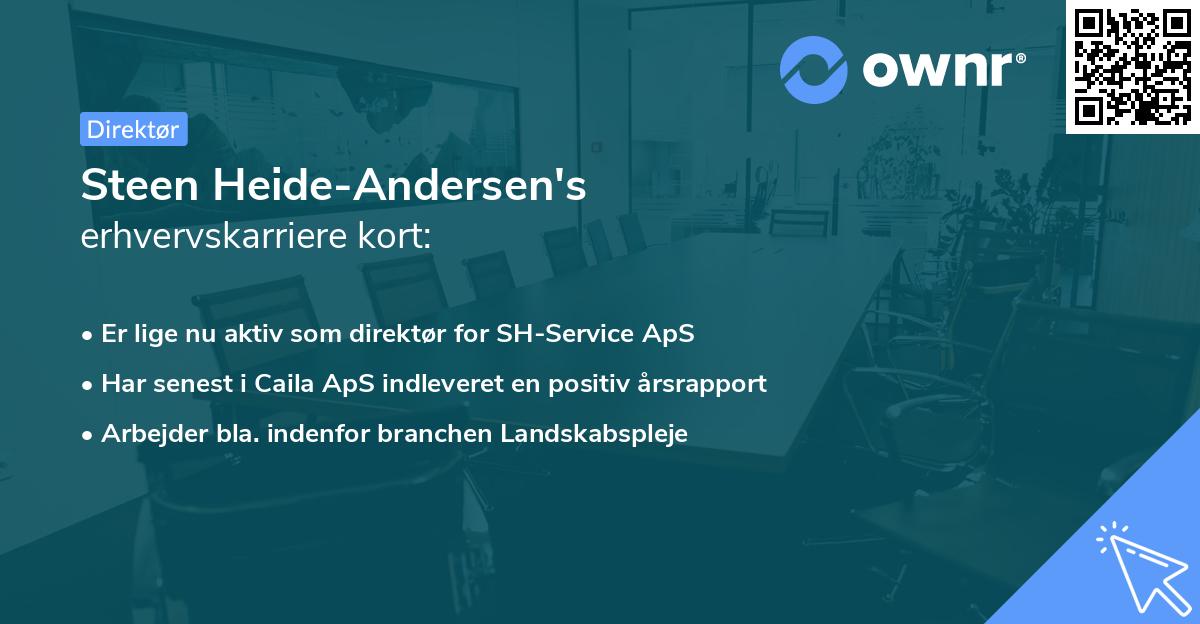 Steen Heide-Andersen's erhvervskarriere kort