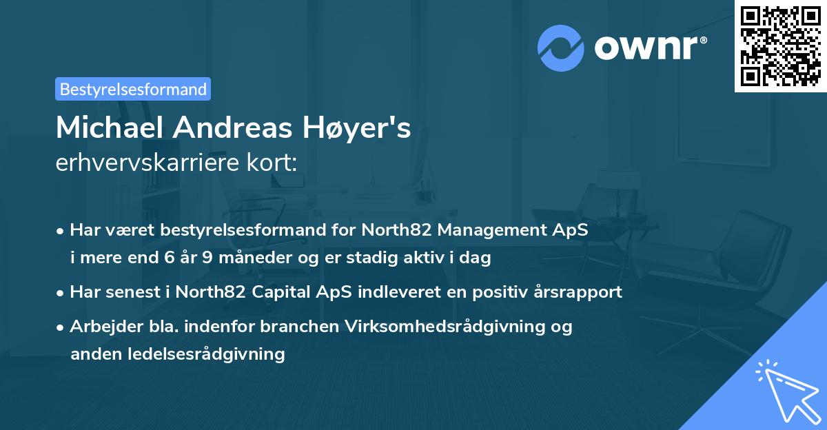 Michael Andreas Høyer's erhvervskarriere kort