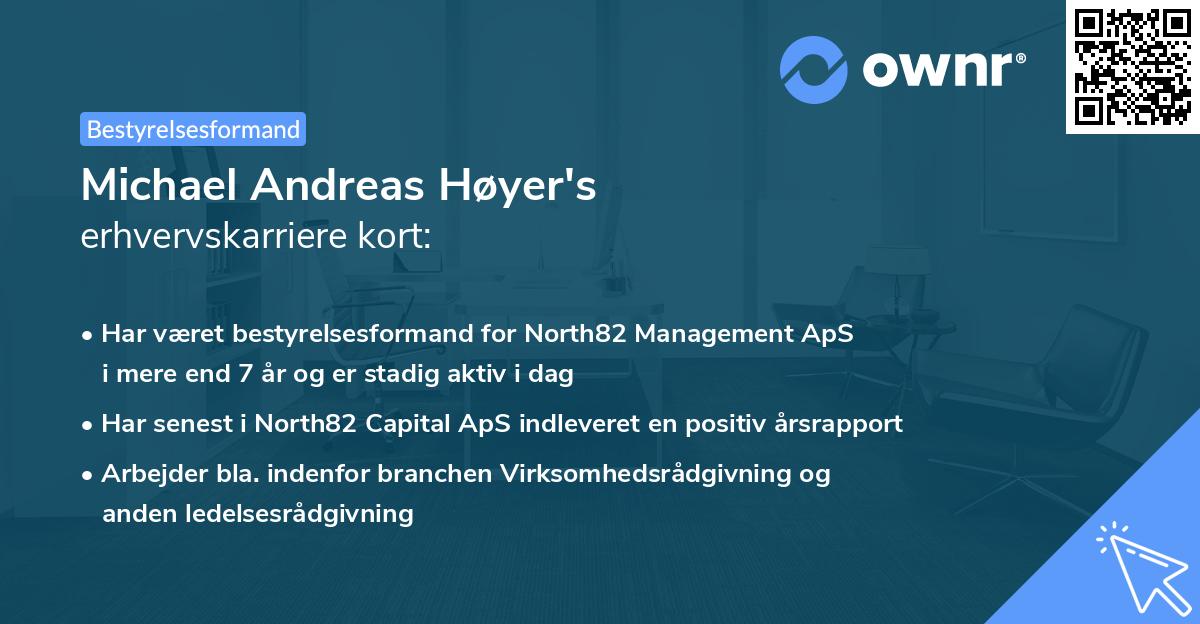 Michael Andreas Høyer's erhvervskarriere kort