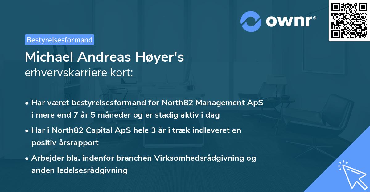 Michael Andreas Høyer's erhvervskarriere kort