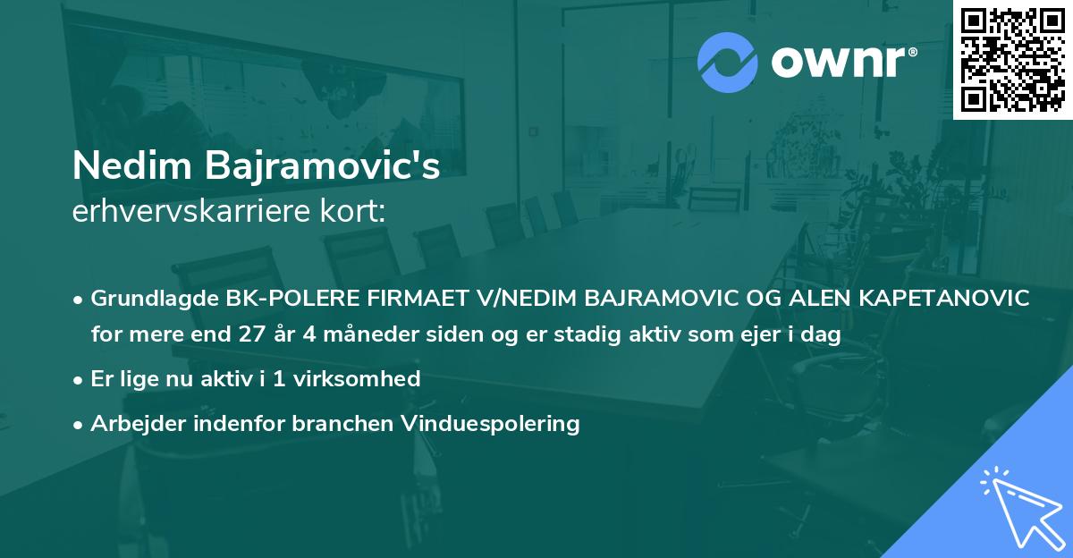 Nedim Bajramovic's erhvervskarriere kort