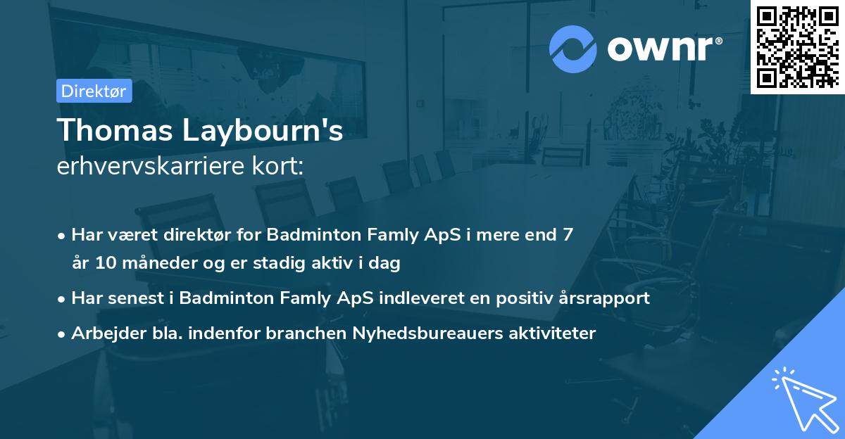 Thomas Laybourn's erhvervskarriere kort
