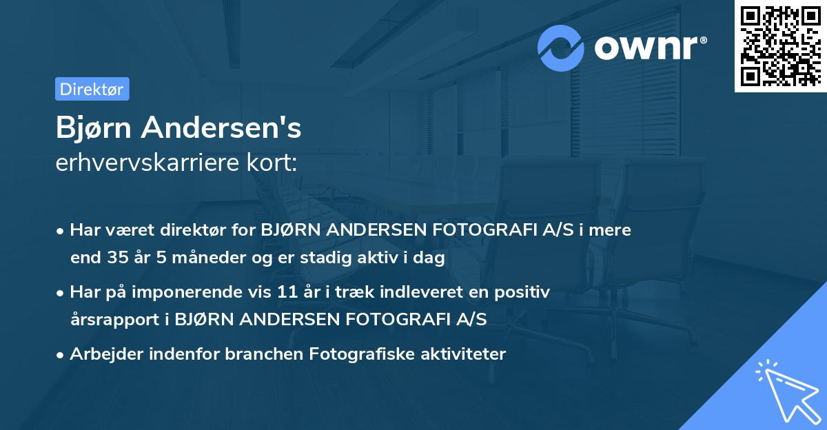 Bjørn Andersen's erhvervskarriere kort