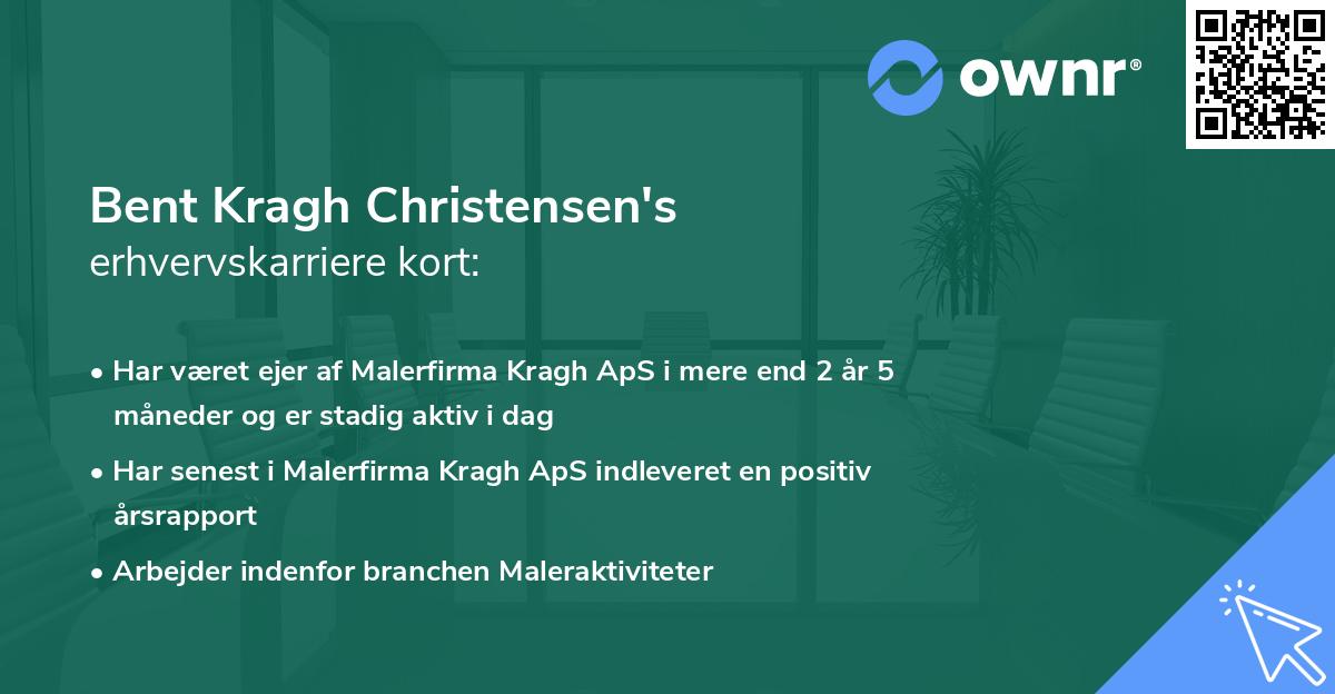 Bent Kragh Christensen's erhvervskarriere kort