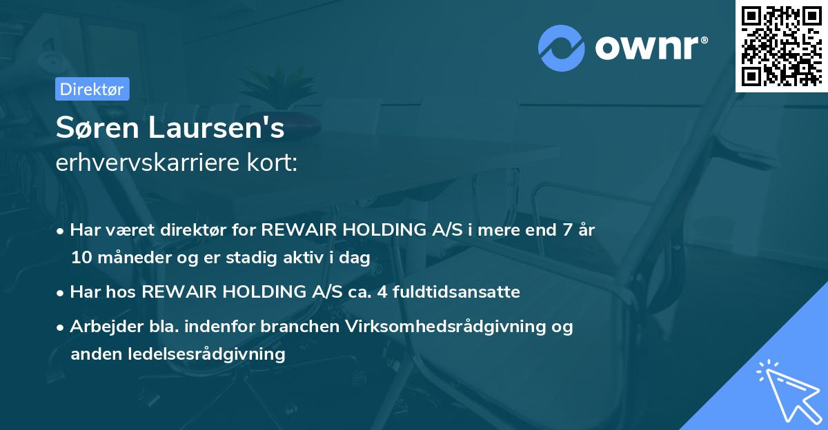 Søren Laursen's erhvervskarriere kort