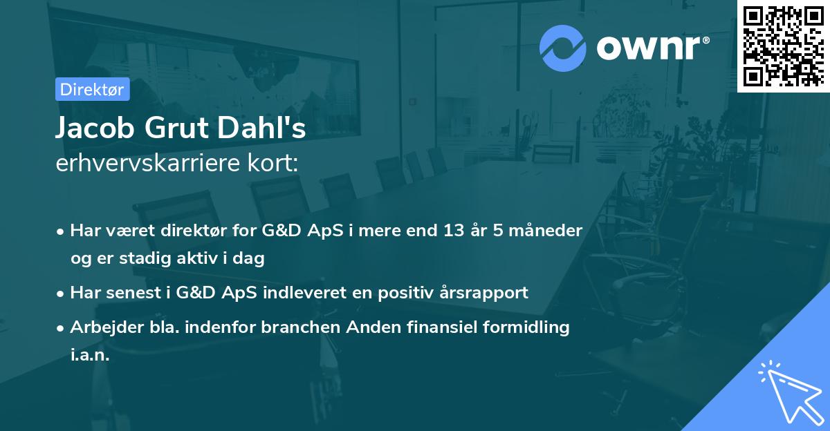 Jacob Grut Dahl's erhvervskarriere kort