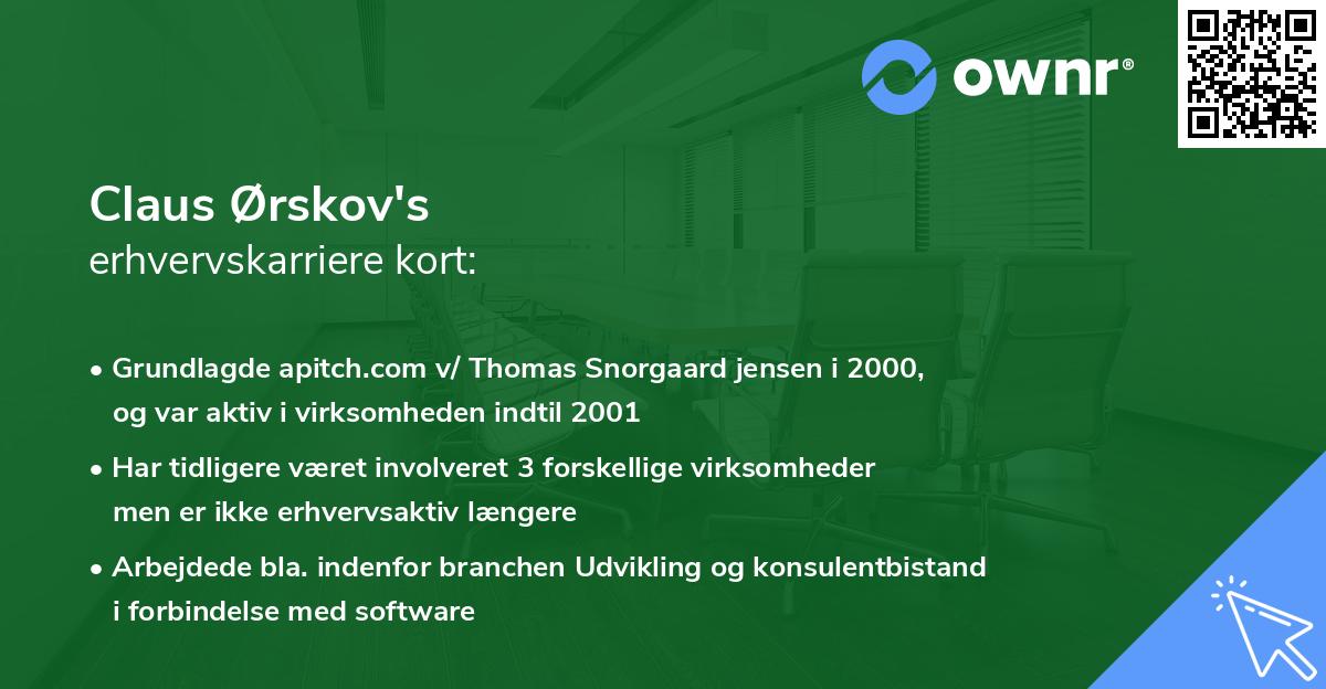 Claus Ørskov's erhvervskarriere kort