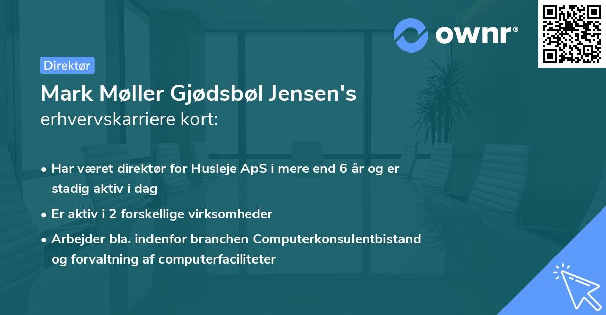 Mark Møller Gjødsbøl Jensen's erhvervskarriere kort