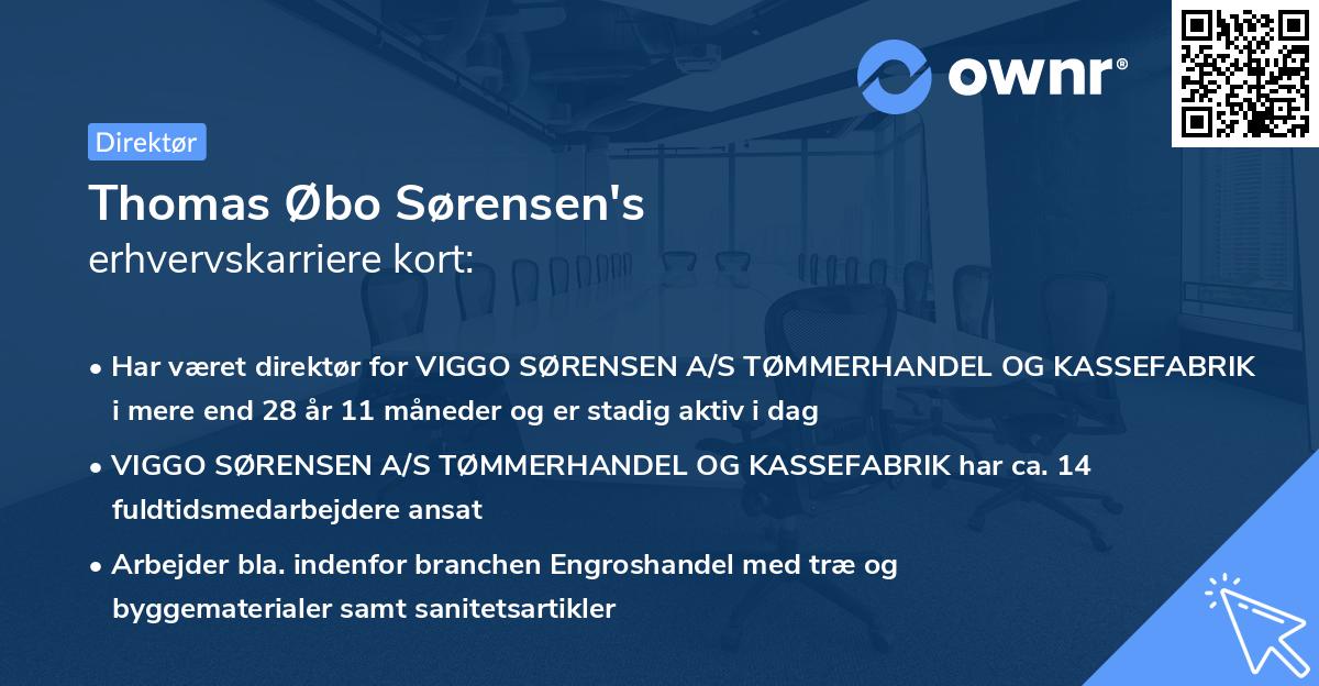 Thomas Øbo Sørensen's erhvervskarriere kort