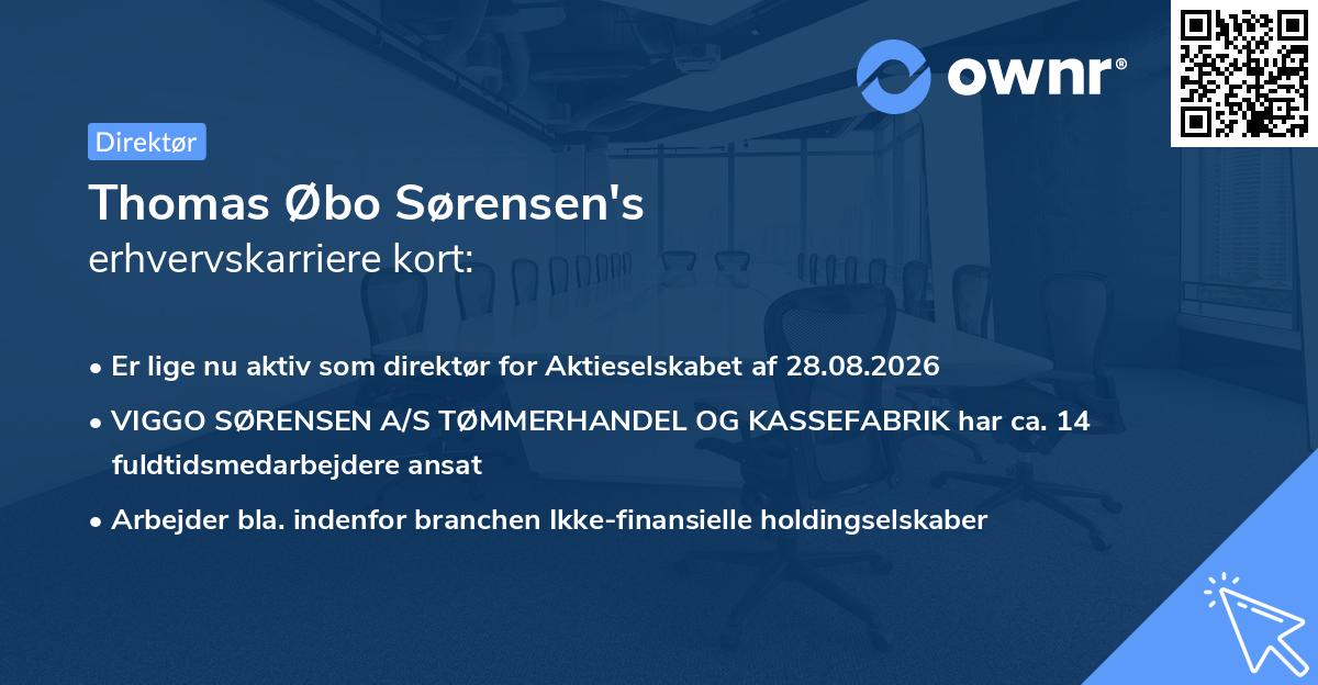 Thomas Øbo Sørensen's erhvervskarriere kort