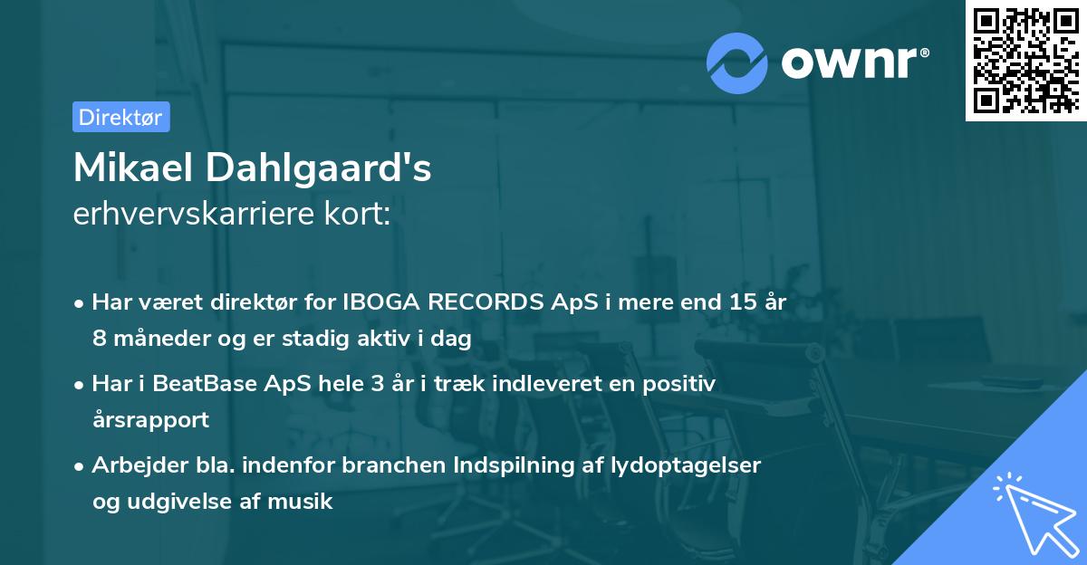 Mikael Dahlgaard's erhvervskarriere kort