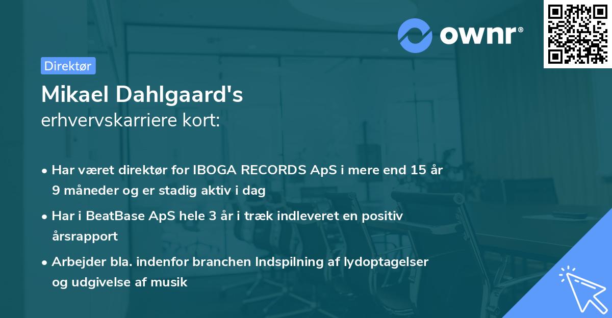 Mikael Dahlgaard's erhvervskarriere kort