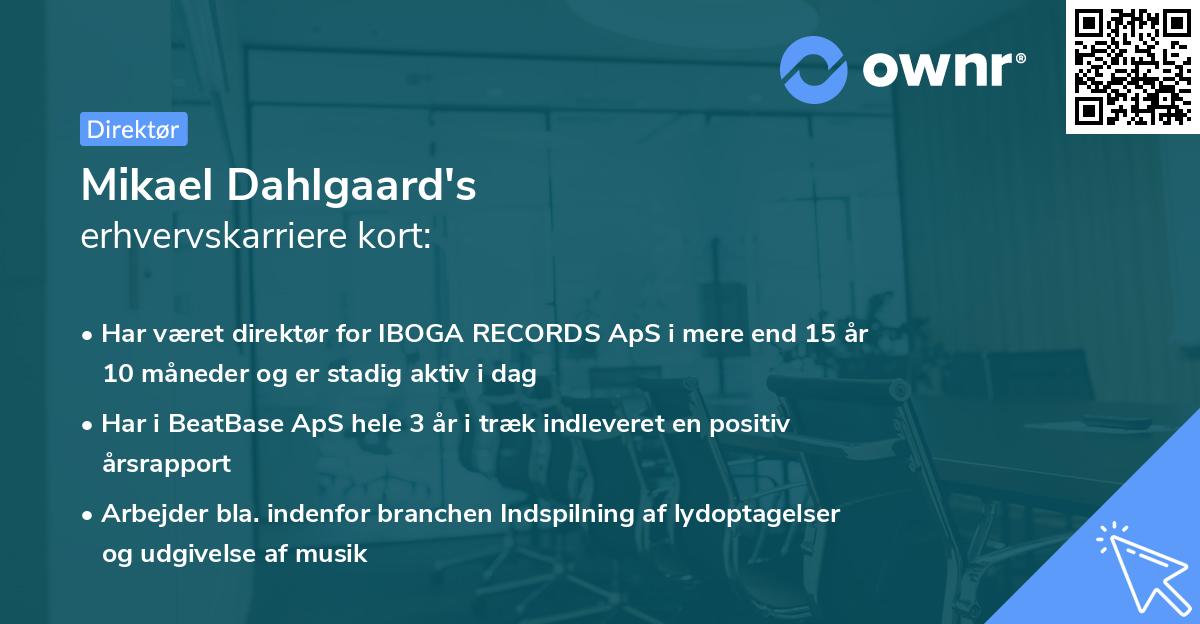 Mikael Dahlgaard's erhvervskarriere kort