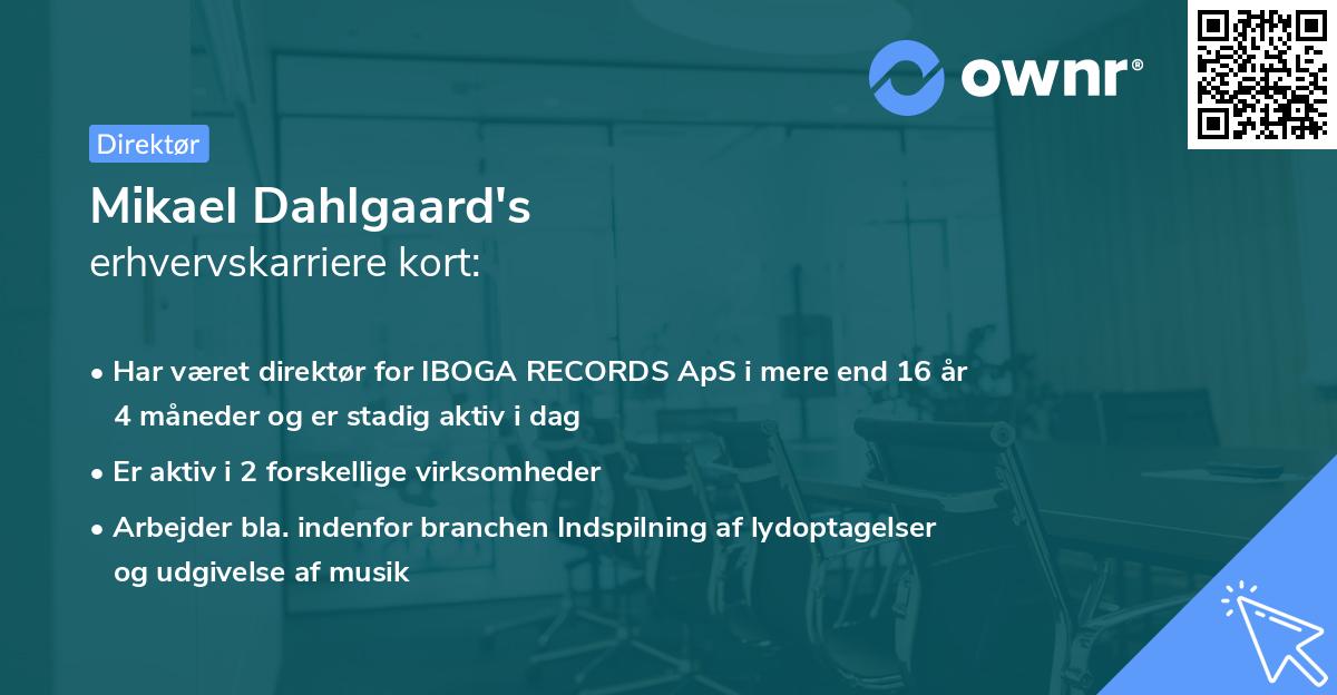 Mikael Dahlgaard's erhvervskarriere kort