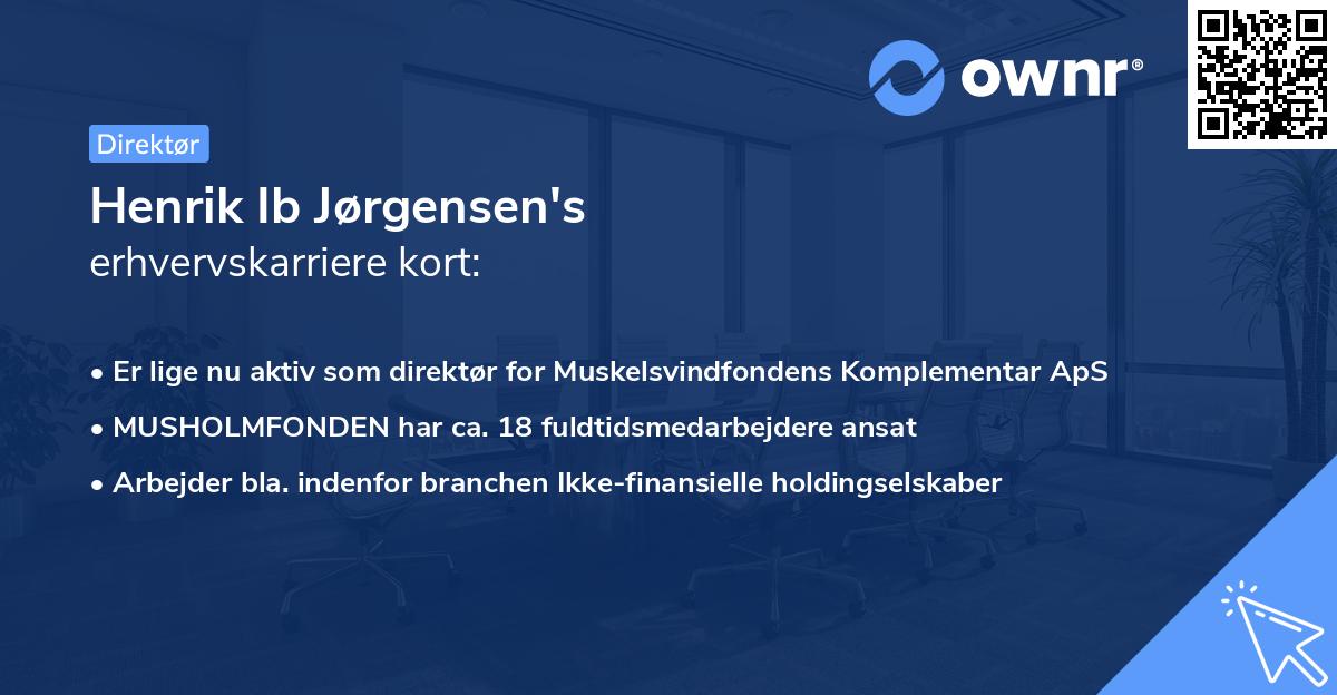 Henrik Ib Jørgensen's erhvervskarriere kort