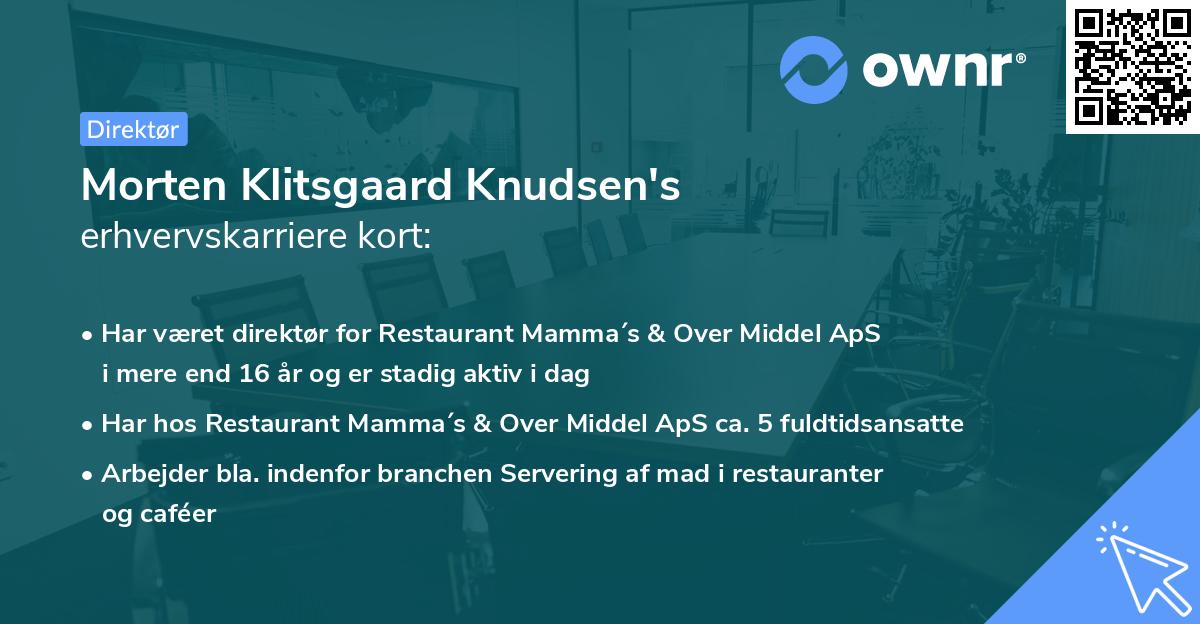 Morten Klitsgaard Knudsen's erhvervskarriere kort
