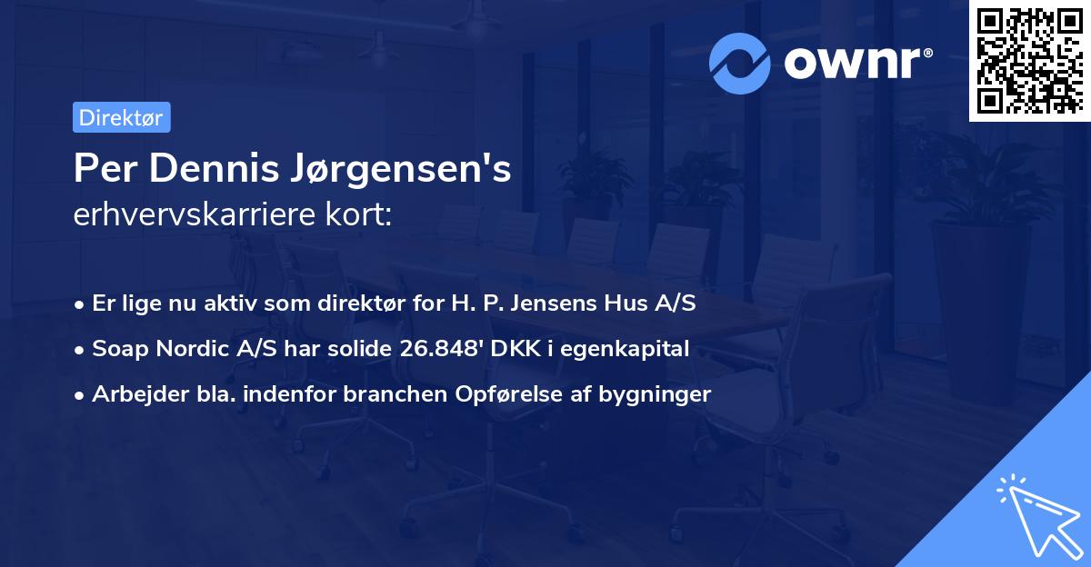Per Dennis Jørgensen's erhvervskarriere kort
