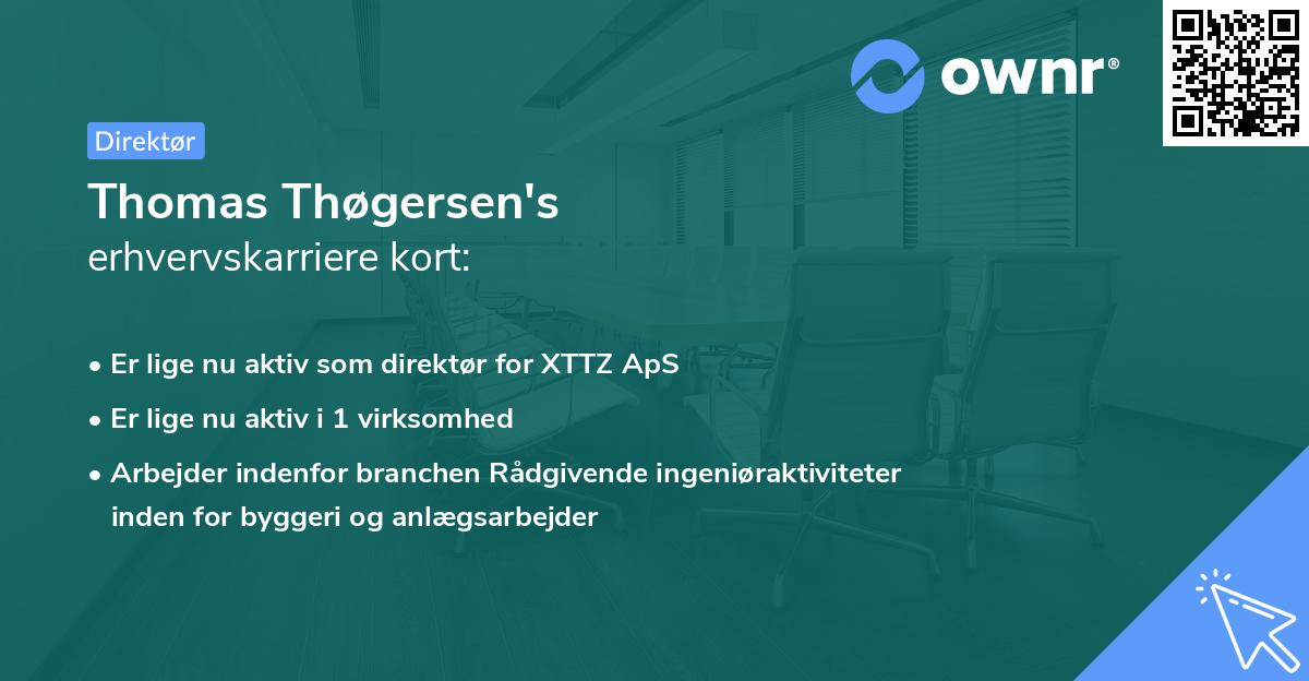 Thomas Thøgersen's erhvervskarriere kort