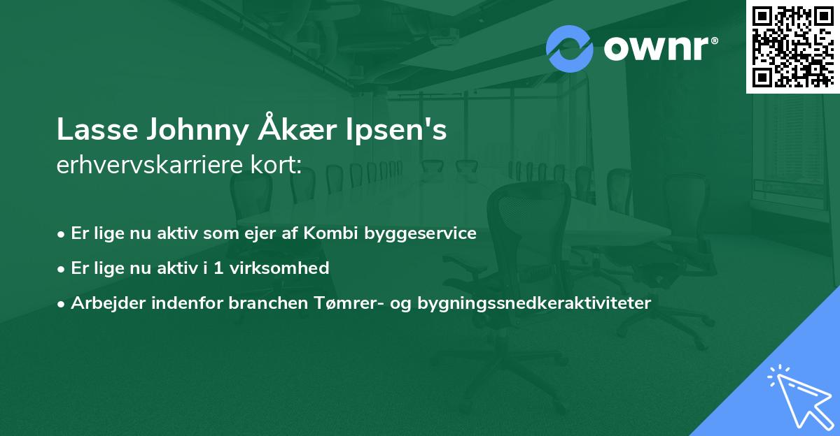 Lasse Johnny Åkær Ipsen's erhvervskarriere kort