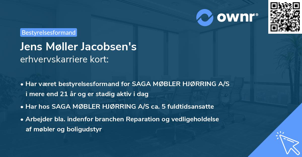 Jens Møller Jacobsen's erhvervskarriere kort