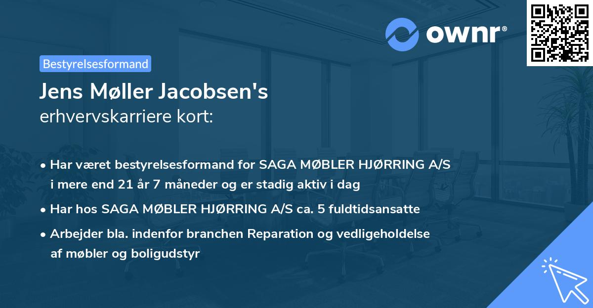 Jens Møller Jacobsen's erhvervskarriere kort