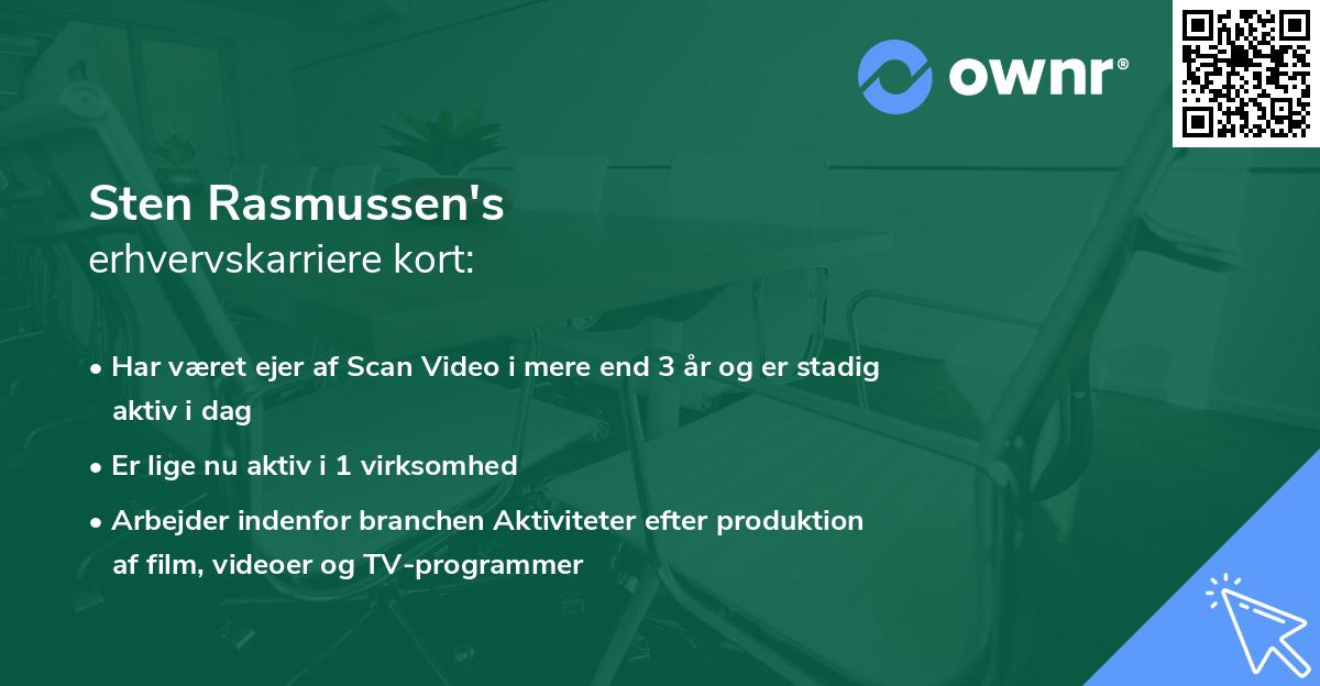 Sten Rasmussen's erhvervskarriere kort