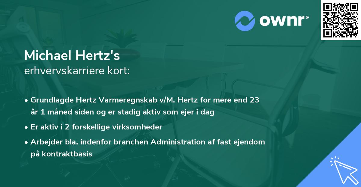 Michael Hertz's erhvervskarriere kort