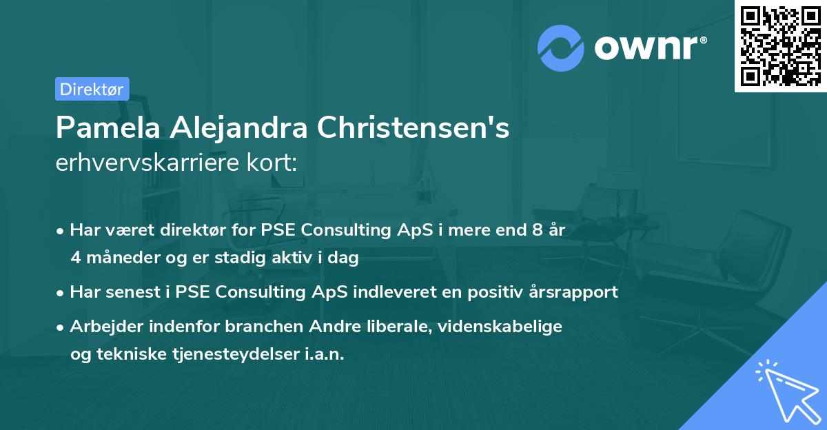 Pamela Alejandra Christensen's erhvervskarriere kort