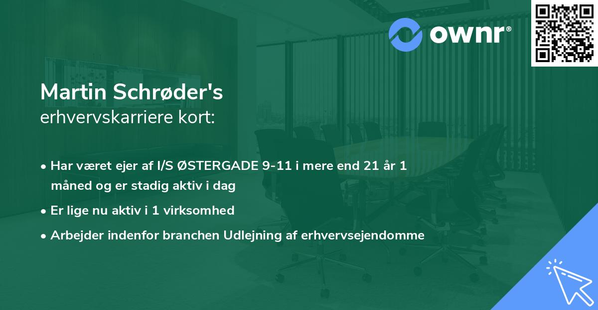 Martin Schrøder's erhvervskarriere kort