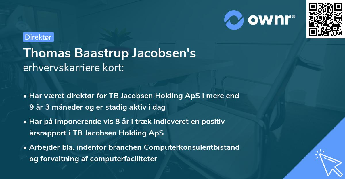 Thomas Baastrup Jacobsen's erhvervskarriere kort
