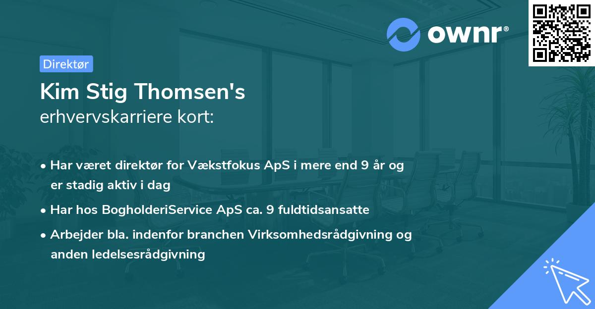 Kim Stig Thomsen's erhvervskarriere kort