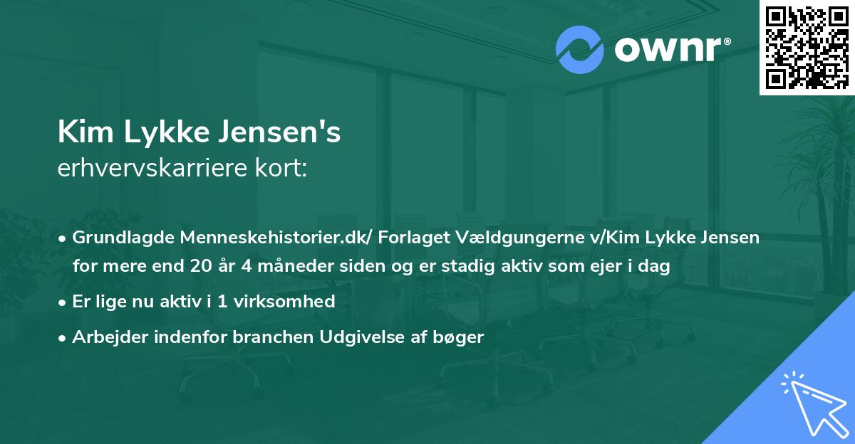 Kim Lykke Jensen's erhvervskarriere kort