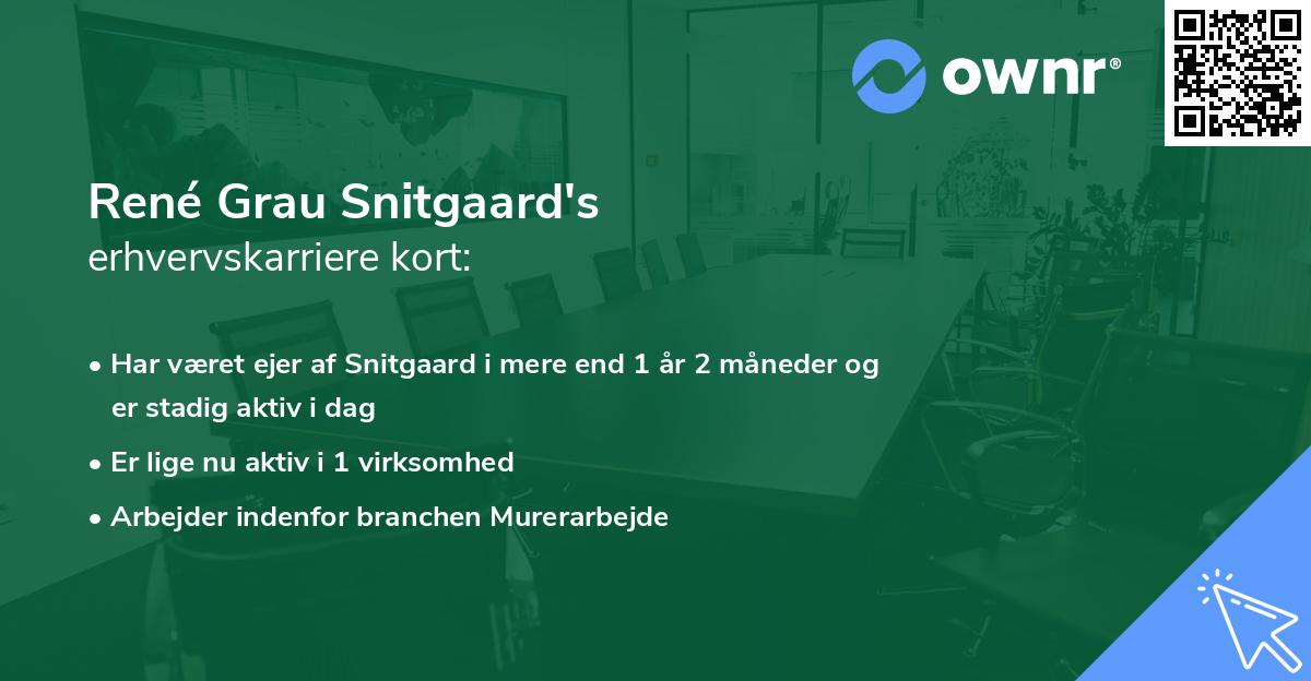 René Grau Snitgaard's erhvervskarriere kort
