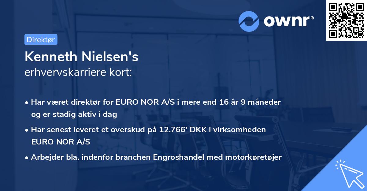 Kenneth Nielsen's erhvervskarriere kort