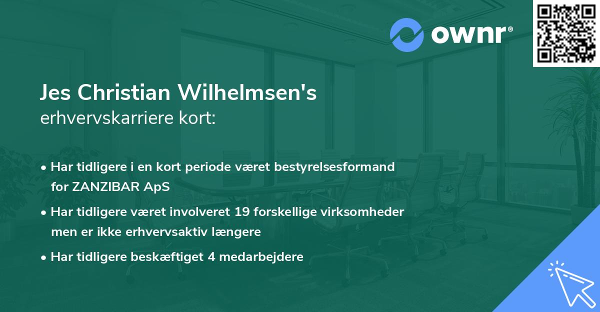 Jes Christian Wilhelmsen's erhvervskarriere kort