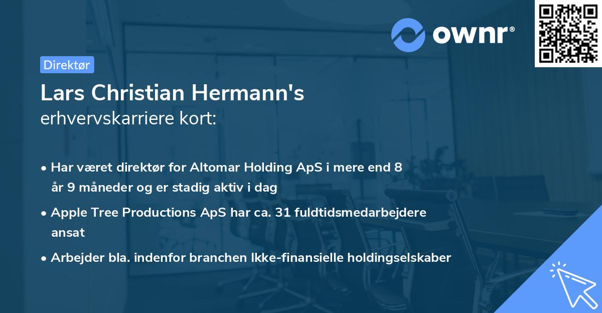 Lars Christian Hermann's erhvervskarriere kort