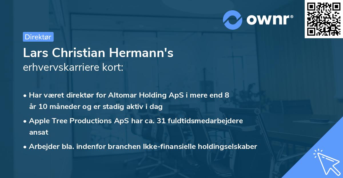 Lars Christian Hermann's erhvervskarriere kort