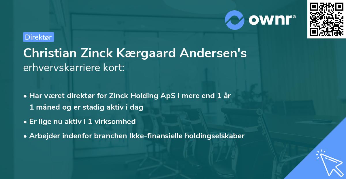 Christian Zinck Kærgaard Andersen's erhvervskarriere kort