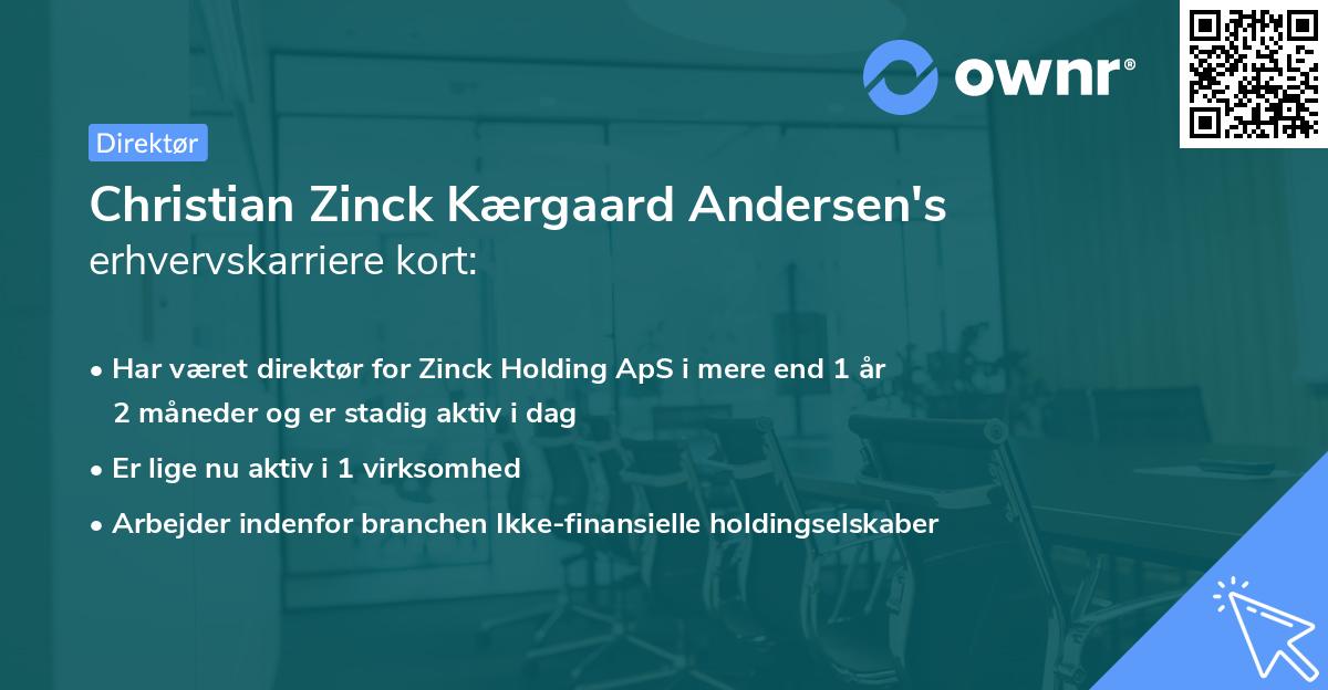 Christian Zinck Kærgaard Andersen's erhvervskarriere kort
