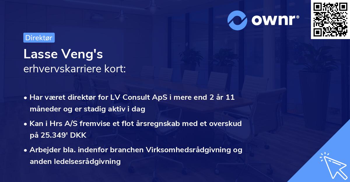 Lasse Veng's erhvervskarriere kort