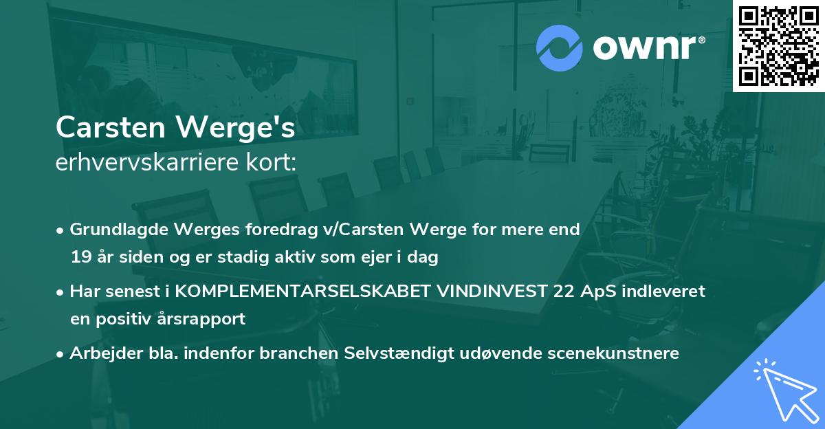 Carsten Werge's erhvervskarriere kort