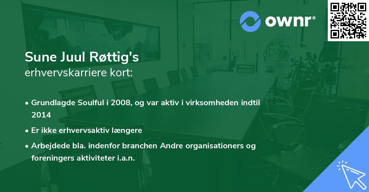 Sune Juul Røttig's erhvervskarriere kort