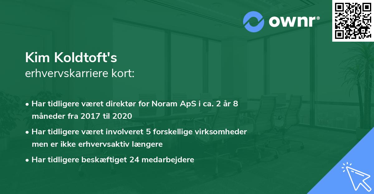 Kim Koldtoft's erhvervskarriere kort