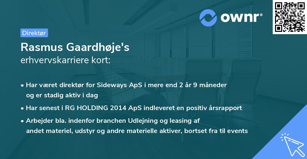 Rasmus Gaardhøje's erhvervskarriere kort