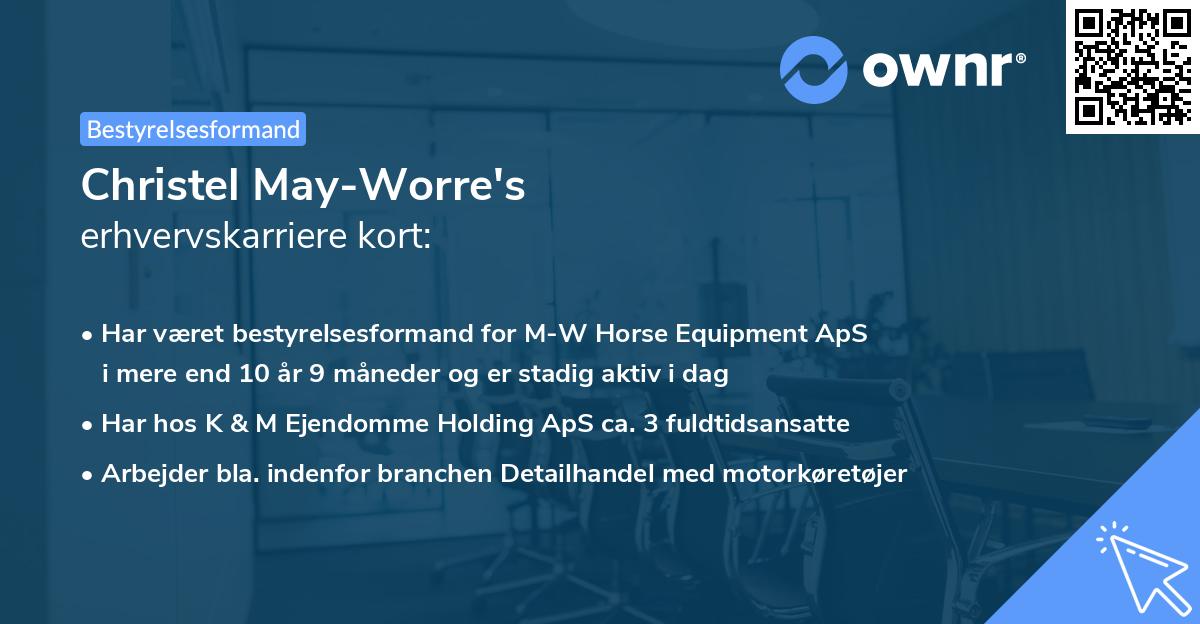 Christel May-Worre's erhvervskarriere kort