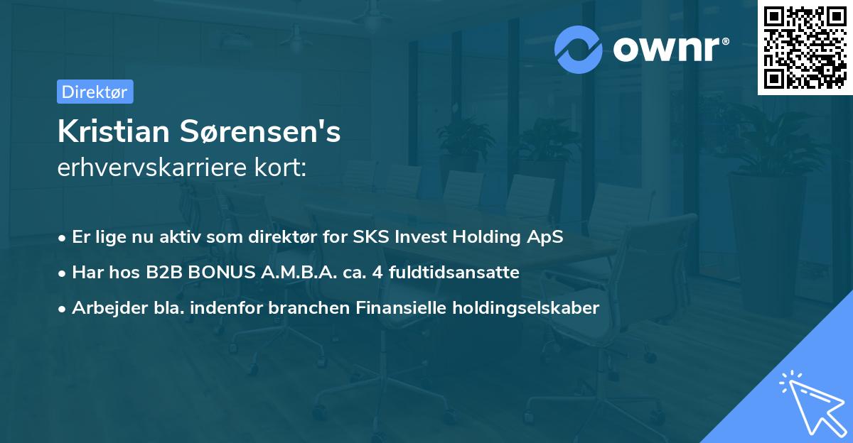 Kristian Sørensen's erhvervskarriere kort