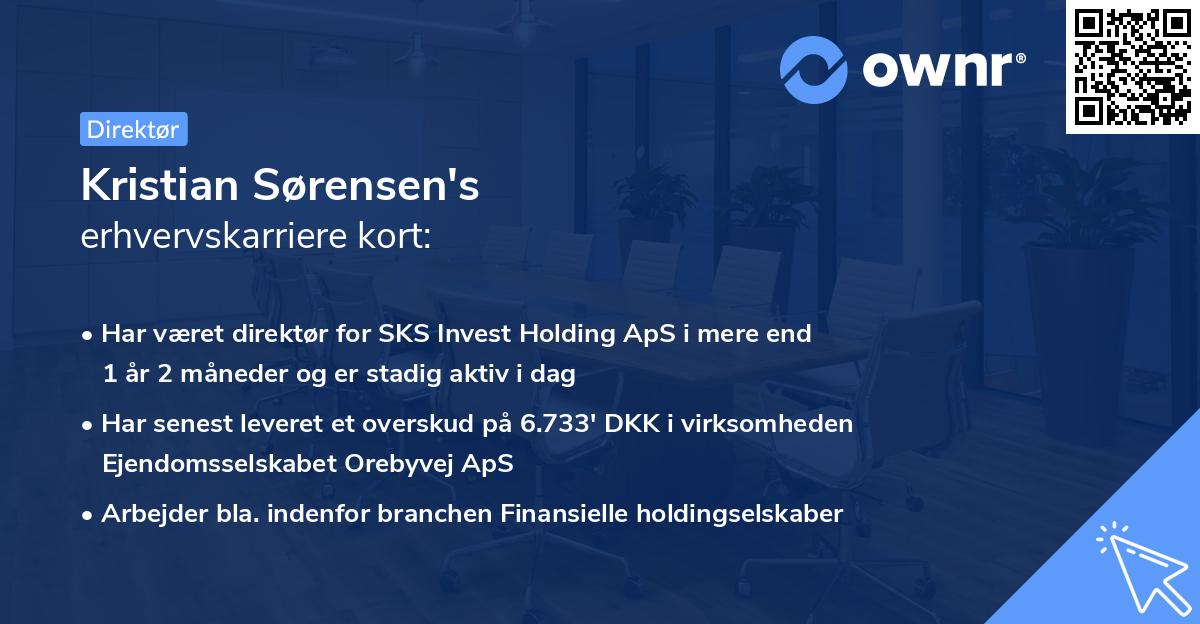 Kristian Sørensen's erhvervskarriere kort